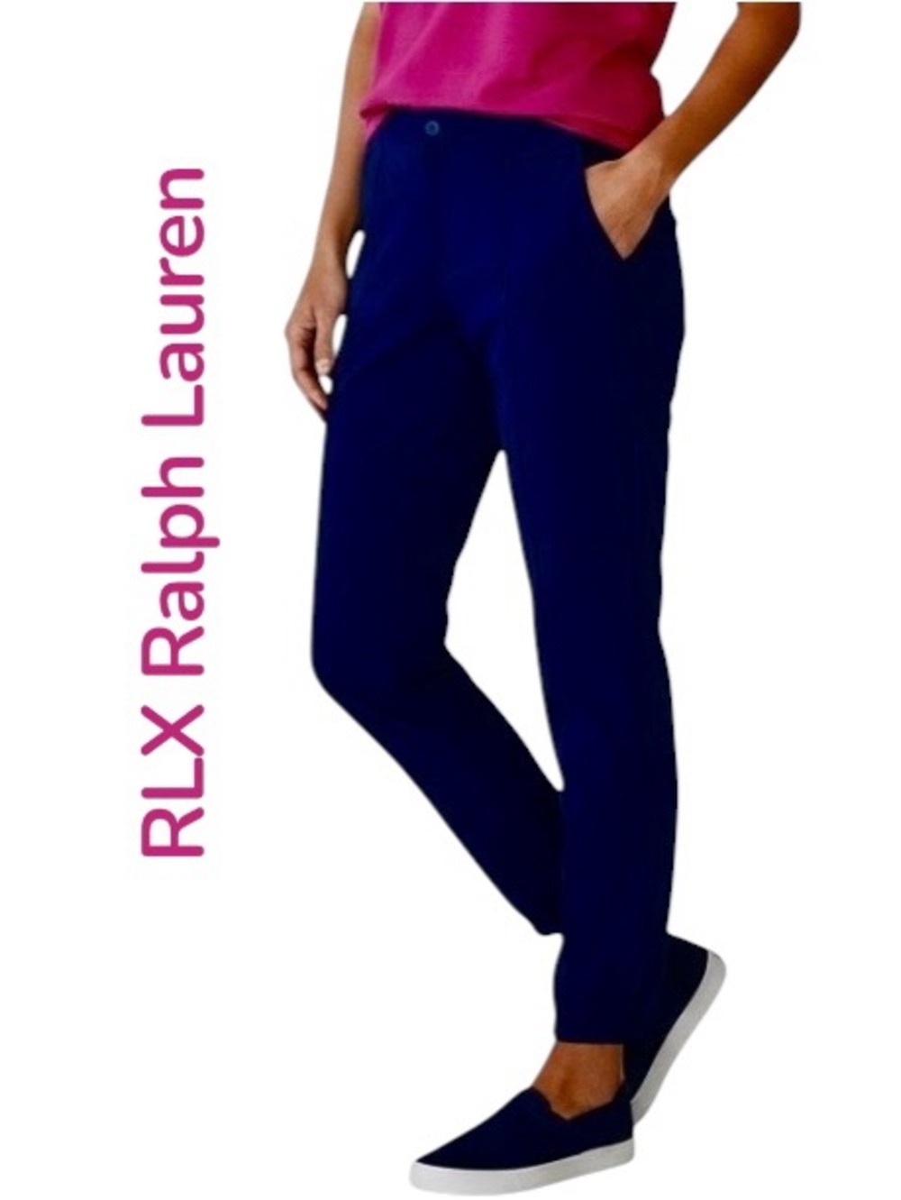 RLX Ralph Lauren Jogger Pants Tissue Weight 4-Way Stretch Elastic Cuff Women’s M